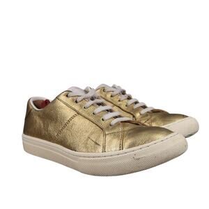 Marc Jacobs Shoes Womens 36 Sneakers Empire Lifestyle Metallic Gold Leather Low
